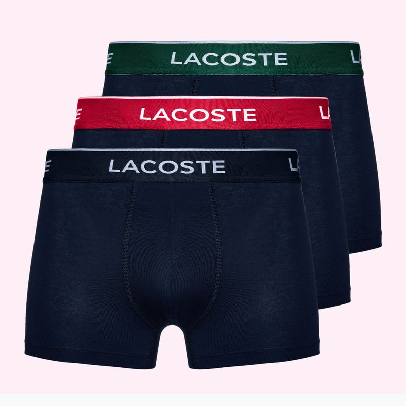 Trumpikės Lacoste 5H3401 3 pary navy blue/green/red/navy