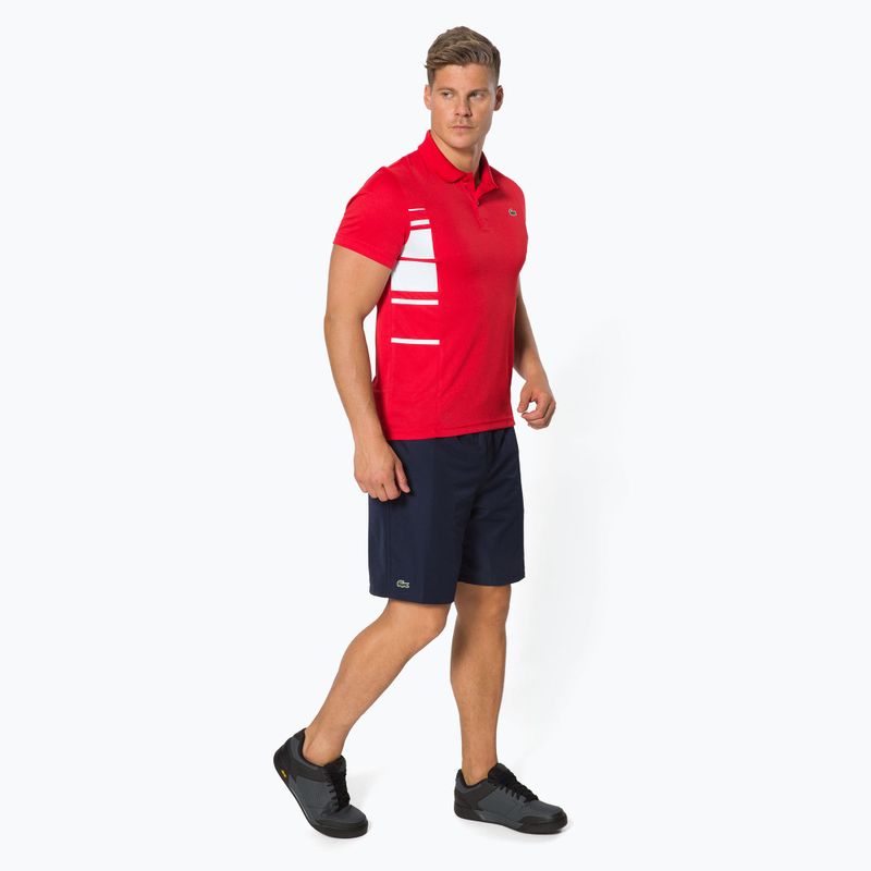 Lacoste vyriški teniso polo marškinėliai raudoni DH0866 3