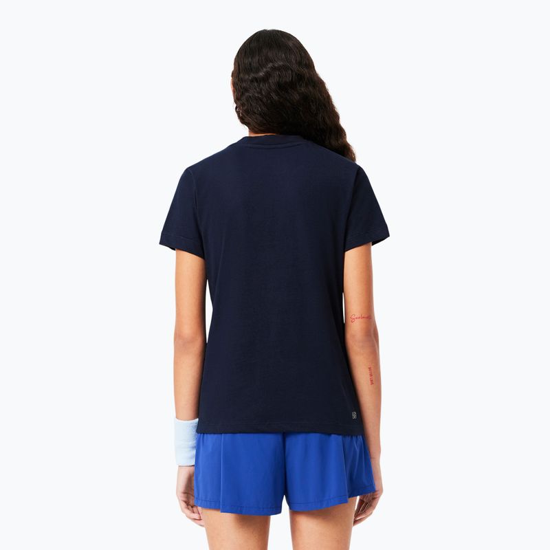 Moteriški marškinėliai Lacoste TF9246 navy blue 3