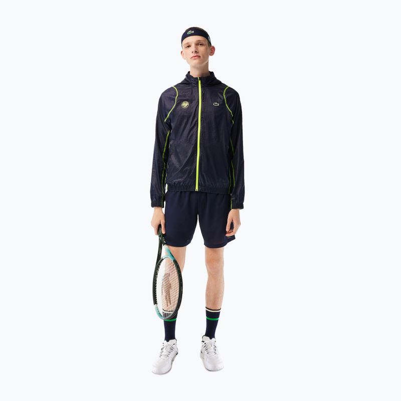 Lacoste moteriškas galvos apdangalas geltonos ir tamsiai mėlynos spalvos RL8144 2