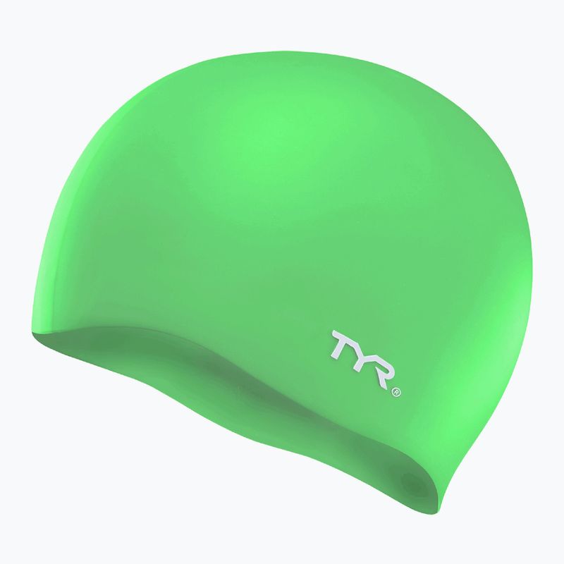 Vaikiška plaukimo kepuraitė TYR Wrinkle-Free Silicone apple green
