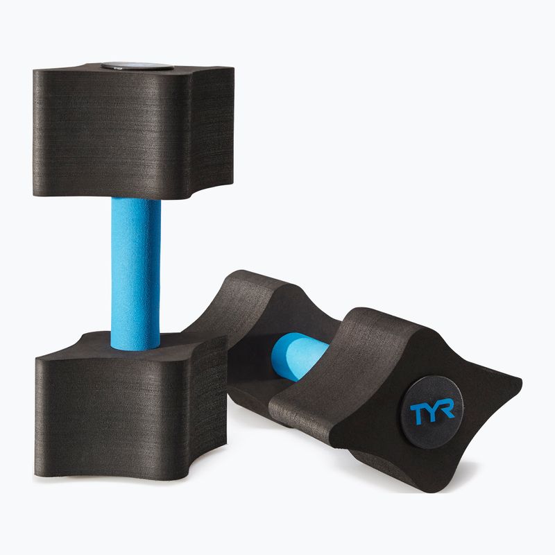 Vandens fitneso hanteliai TYR Aquatic Resistance Dumbbells black/blue