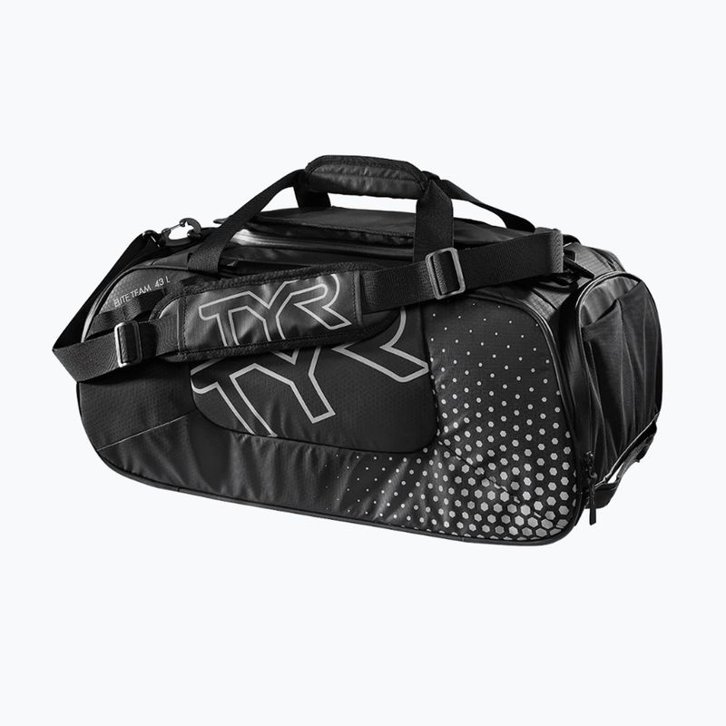 Treniruočių krepšys TYR Elite Team Gym Duffel 43 l black