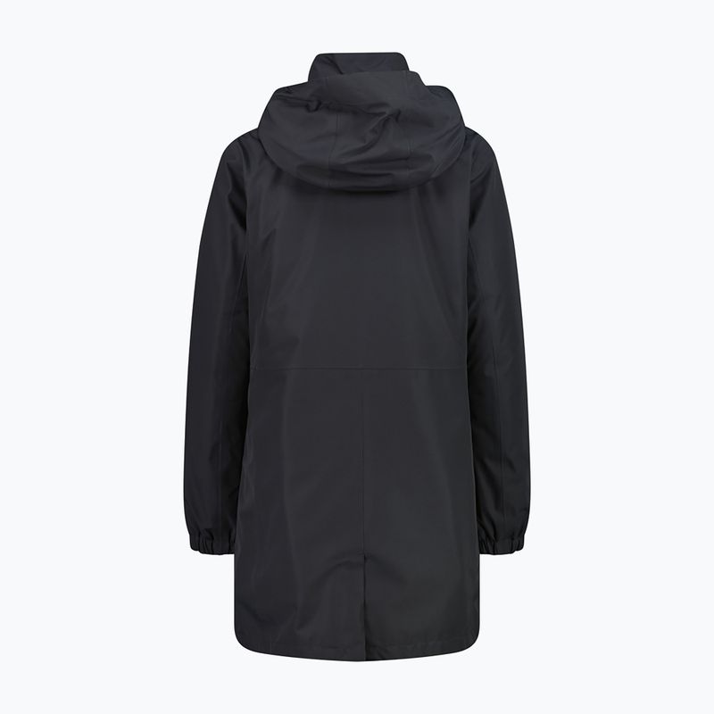 Moteriškas vandeniui atsparus paltas CMP 36Z2026D Zip Hood Parka antracite 2
