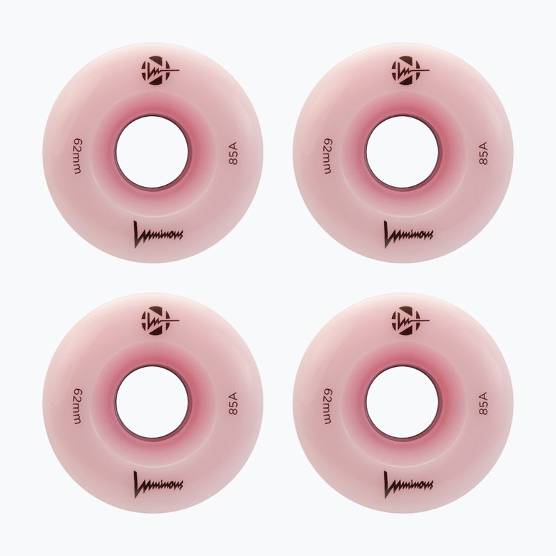Ratukai riedučiams FR Skates Luminous Led Quad Wheel 62mm/85A Sixies 6LED X4 flamingo 2