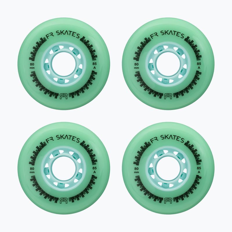 Ratukai riedučiams FR Skates Downtown Wheel 80mm/85A X4 mint/mint 2