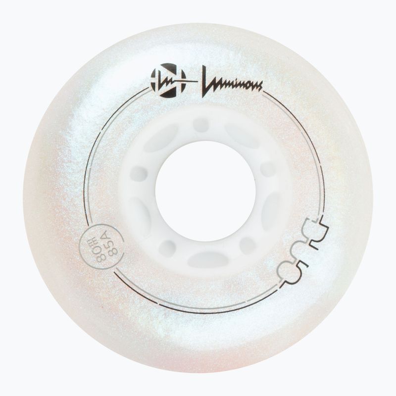 Ratukai riedučiams Luminous Led Wheels Duo 80mm/85A X4 white/pearl 3