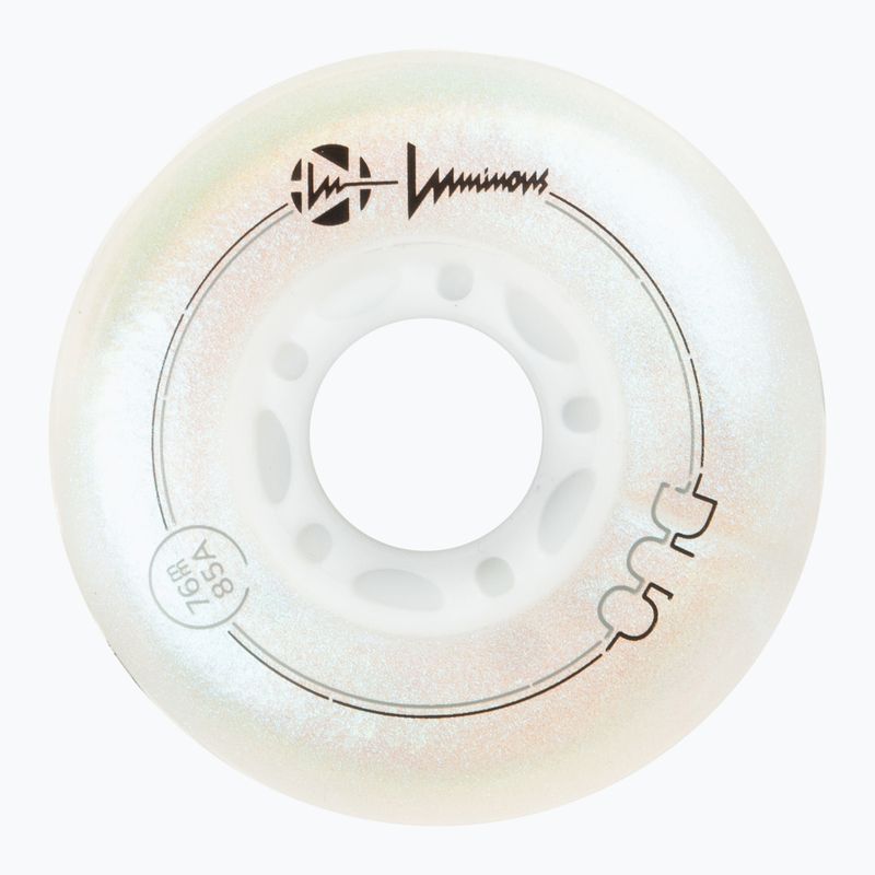 Ratukai riedučiams Luminous Led Wheels Duo 76mm/85A X4 white/pearl 3