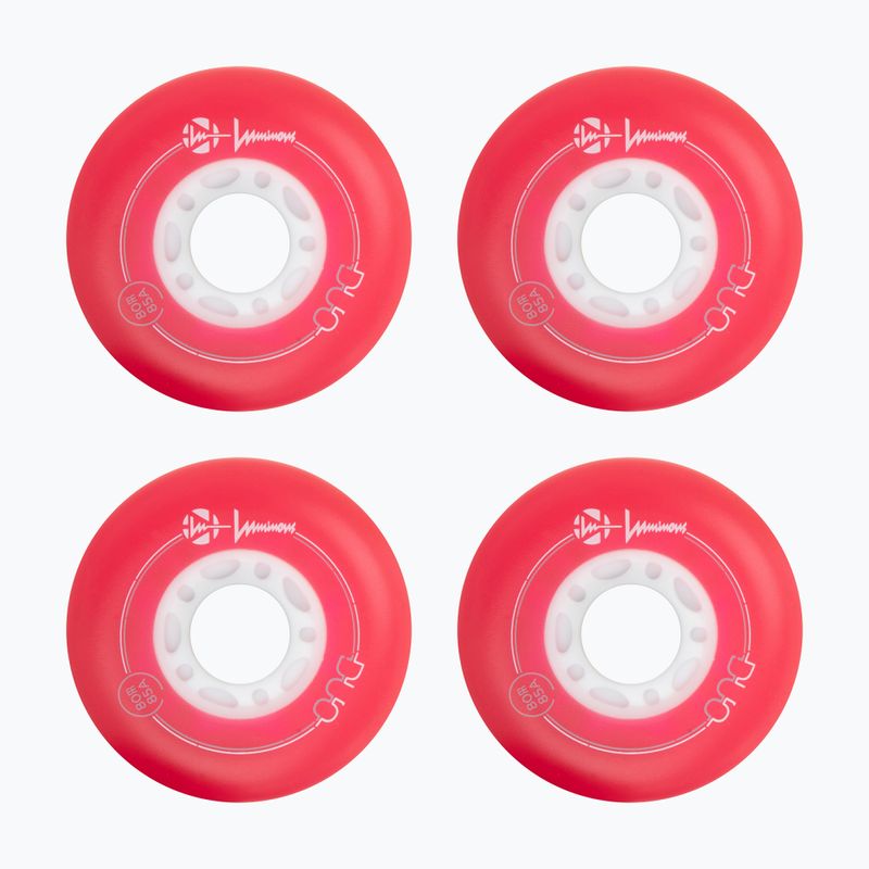 Ratukai riedučiams Luminous Led Wheels Duo 80mm/85A X4 red/blue 2