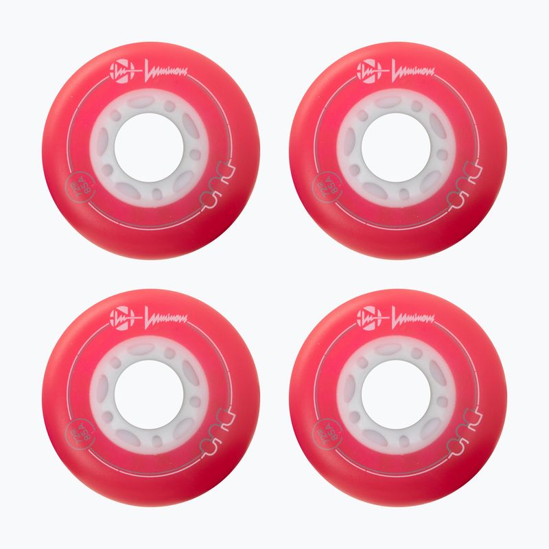 Ratukai riedučiams Luminous Led Wheels Duo 72mm/85A X4 red/blue 2