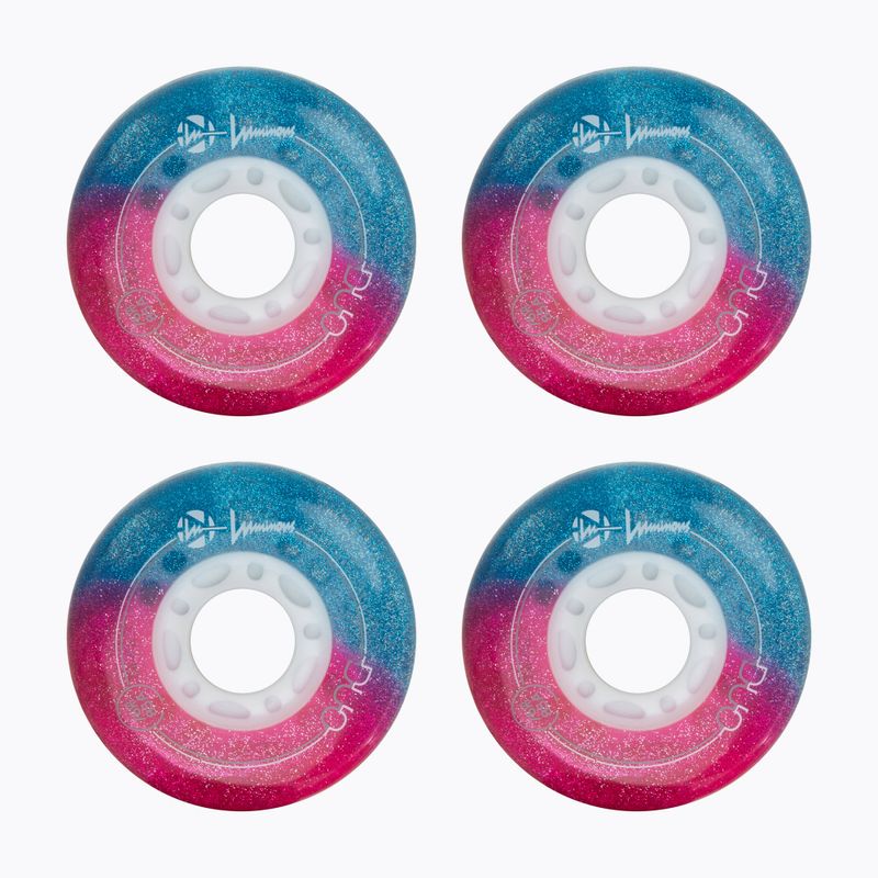 Ratukai riedučiams Luminous Led Wheels Duo 76mm/85A X4 galaxy/purple 2