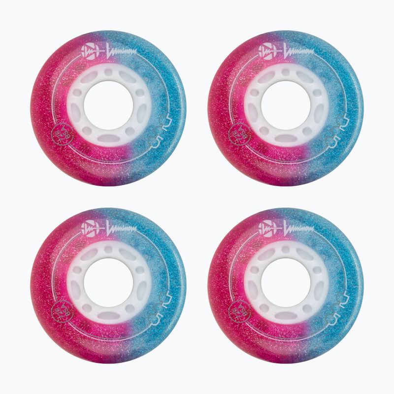 Ratukai riedučiams Luminous Led Wheels Duo 72mm/85A X4 galaxy/purple 2
