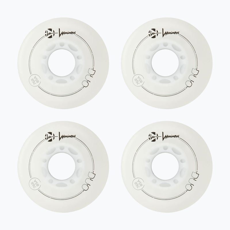 Ratukai riedučiams Luminous Led Wheels Duo 76mm/85A X4 white/blue 2