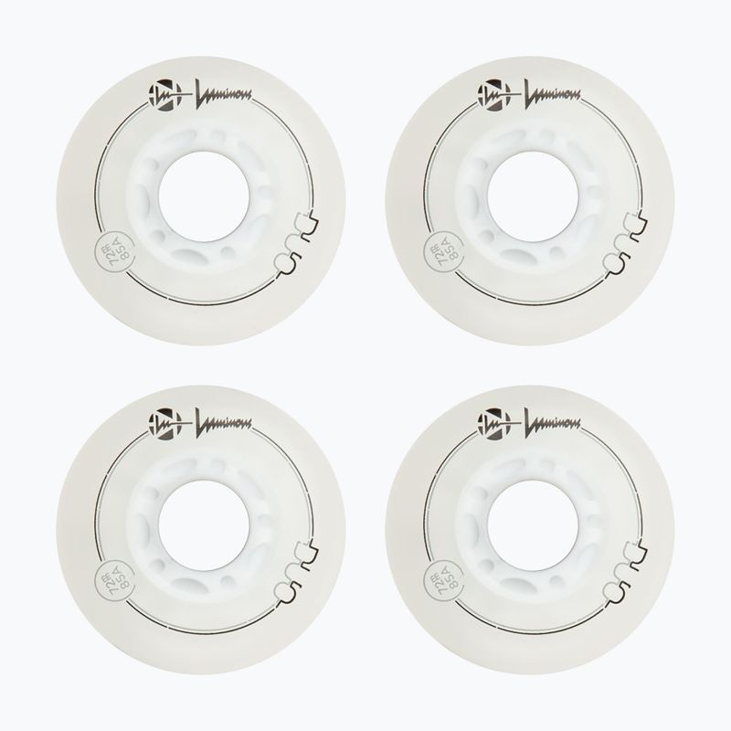 Ratukai riedučiams Luminous Led Wheels Duo 72mm/85A X4 white/blue 2