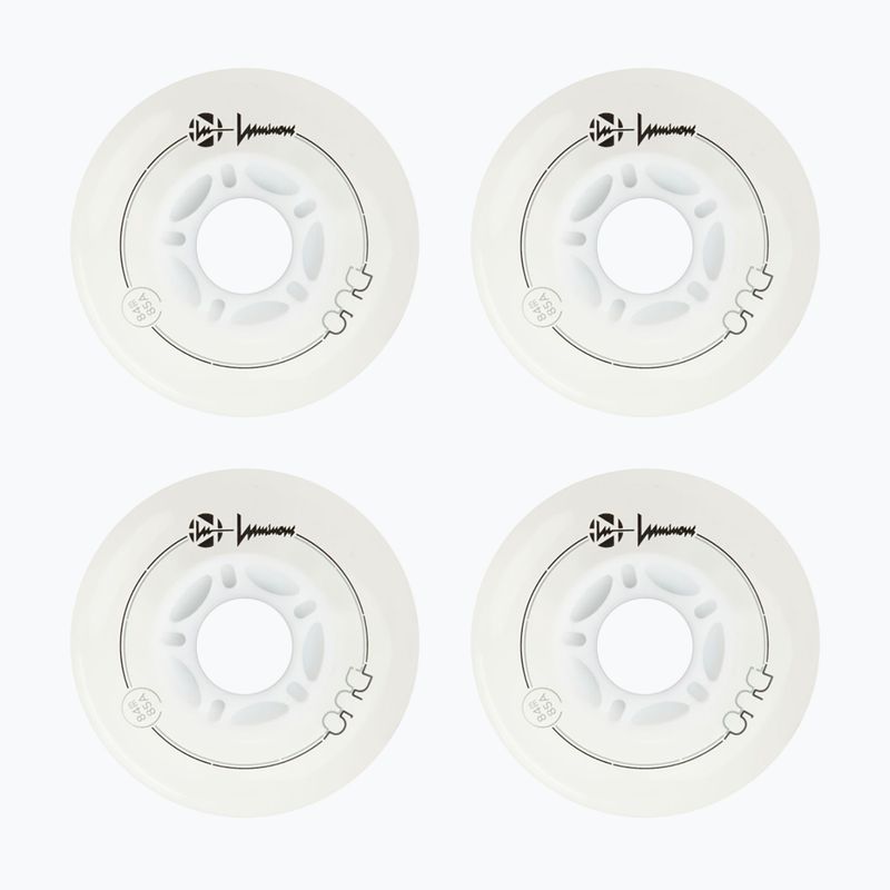 Ratukai riedučiams Luminous Led Wheels Duo 84mm/85A X4 white/red 2