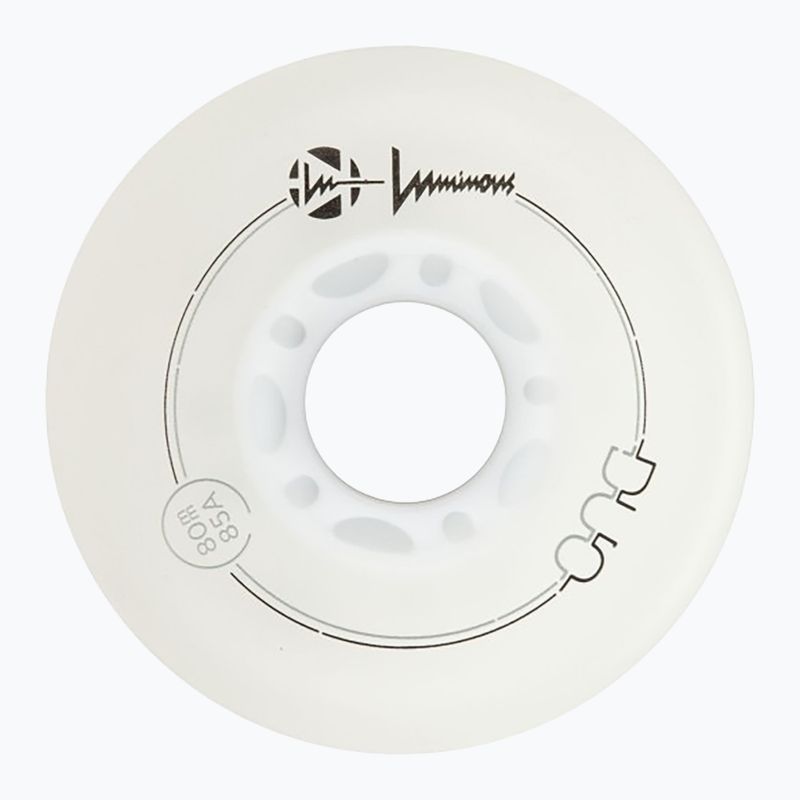 Ratukai riedučiams Luminous Led Wheels Duo 80mm/85A X4 white/red 3