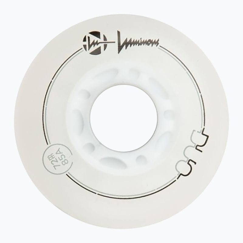Ratukai riedučiams Luminous Led Wheels Duo 72mm/85A X4 white/red 3