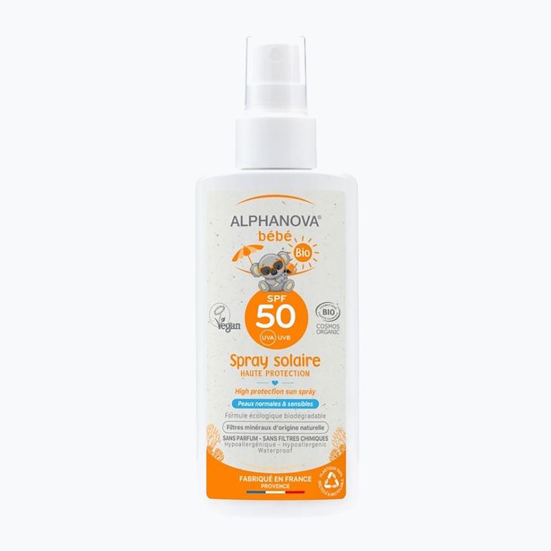 Purškalas nuo saulės vaikams Alphanova Bebe SPF50+