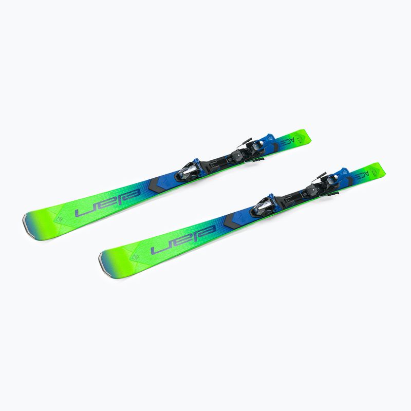 Elan Ace SCX Fusion + EMX 12 kalnų slidės žalia-mėlyna AAJHRC21 4