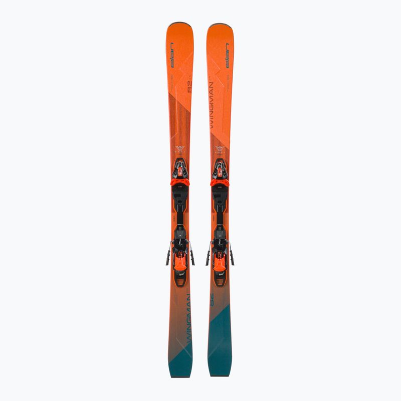 Elan Wingman 82 CTI Fusion + EMX 12 oranžinės-mėlynos kalnų slidės ABBHBT21