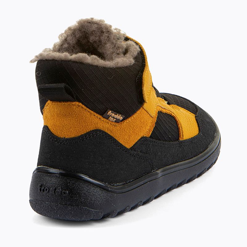 Vaikiški barefoot sniego batai Froddo Barefoot Up Path Tex black/yellow 5
