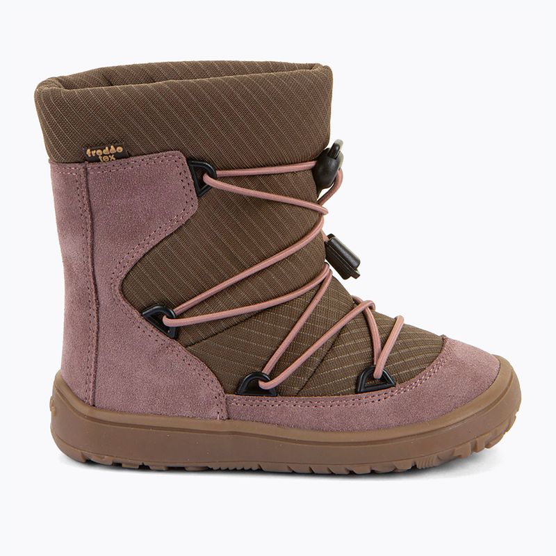 Vaikiški barefoot sniego batai Froddo Barefoot Tex Track Wool dark pink