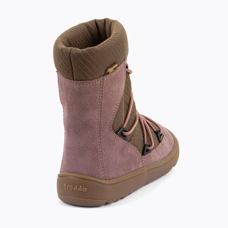 Vaikiški barefoot sniego batai Froddo Barefoot Tex Track Wool dark pink 3