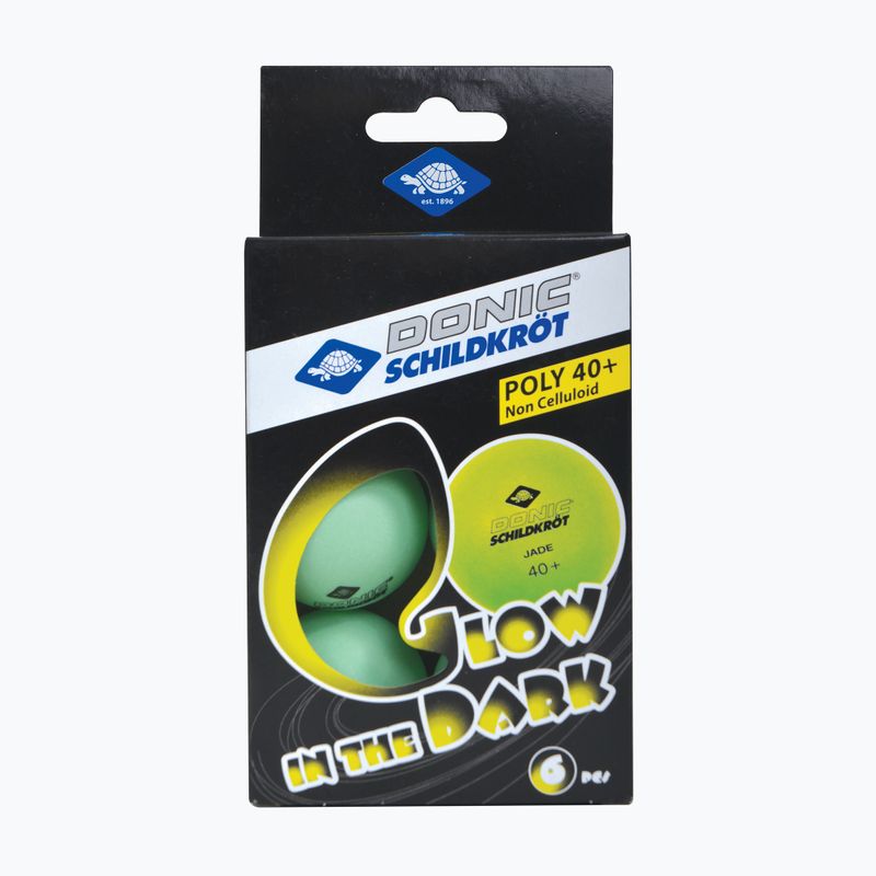 Stalo teniso kamuoliukai Donic-Schildkröt Glow In The Dark Poly 40+ 6vnt. glow 3
