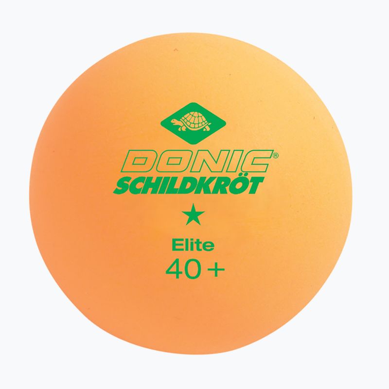 Stalo teniso kamuoliukai Donic-Schildkröt 1-Star Elite Poly 40+ 6vnt. white/orange 3