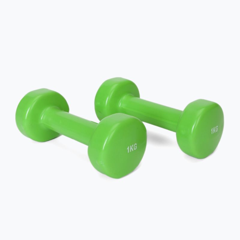 Schildkröt rinkinys Viniliniai hanteliai 1 kg žali 960005