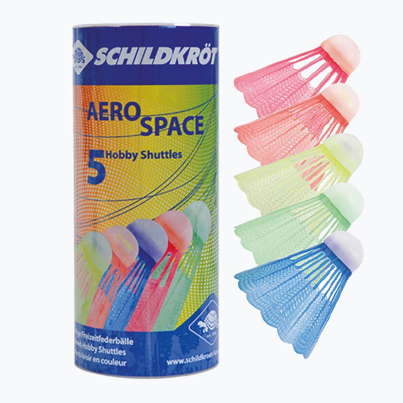 Badmintono skraidukai Schildkröt Aero Space 5 vnt. multicolour