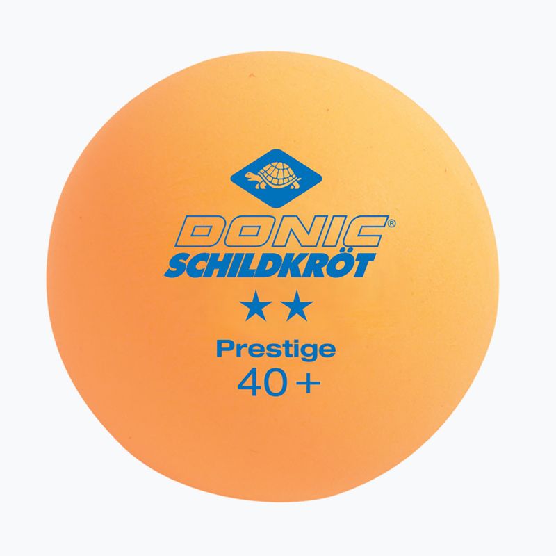 Stalo teniso kamuoliukai Donic-Schildkröt 2-Stars Prestige Poly 40+ 3vnt. orange 2