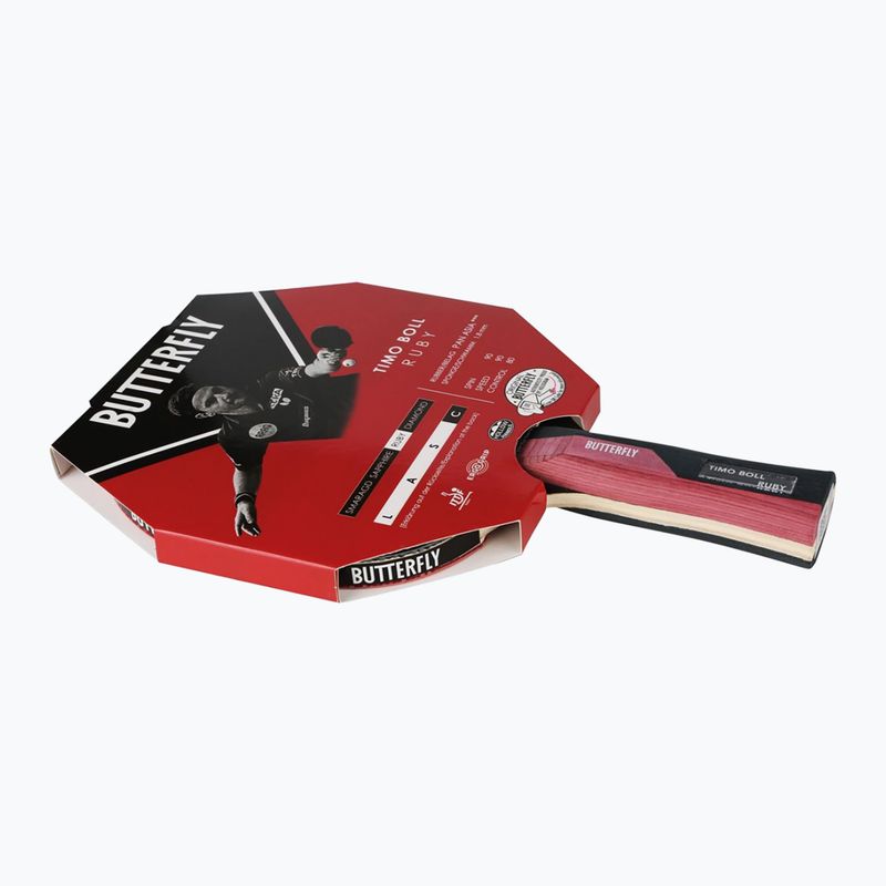Drugelio formos stalo teniso raketė Timo Boll Ruby 6