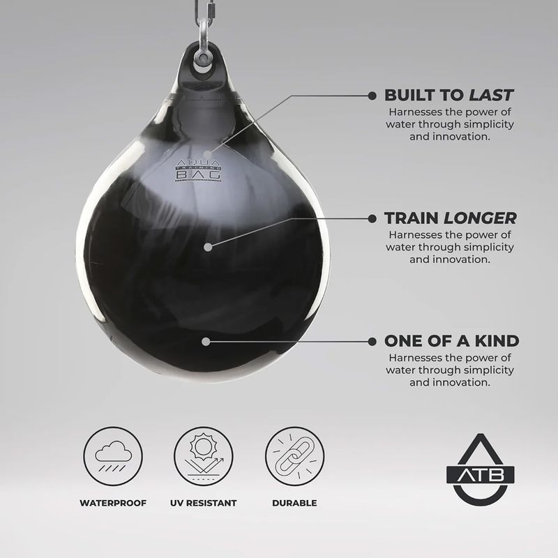 Bokso kriaušė Aqua Training Bag Energy Punching Bag 15" black/silver 4