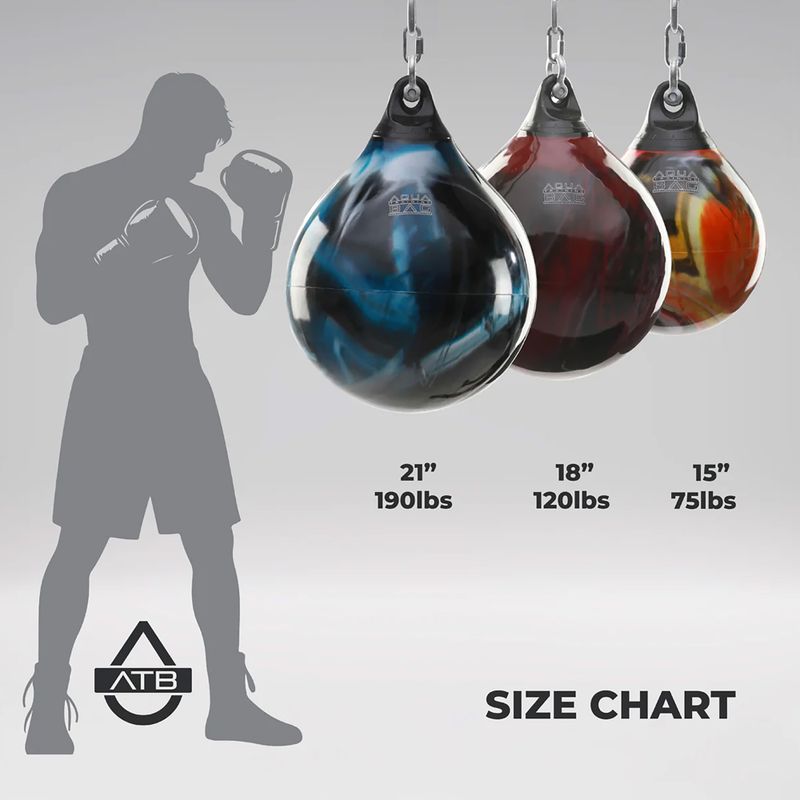 Bokso kriaušė Aqua Training Bag Punching Bag 18" orange 5