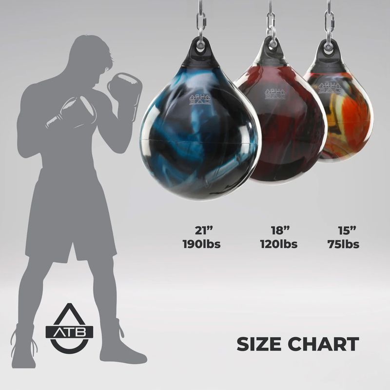 Bokso kriaušė Aqua Training Bag Energy Punching Bag 15" red 4