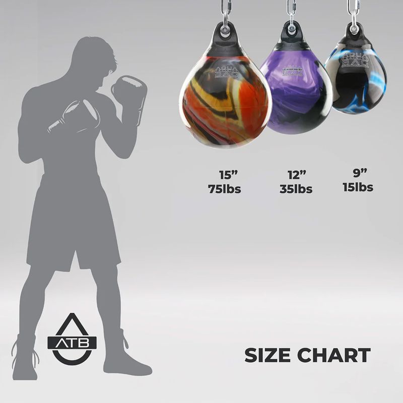 Bokso kriaušė Aqua Training Bag Energy Punching Bag 15" orange 4
