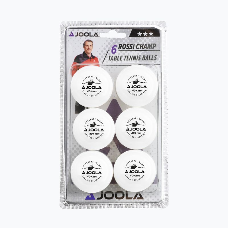 Stalo teniso kamuoliukai JOOLA Rossi Champ 40+ 6 vnt. white