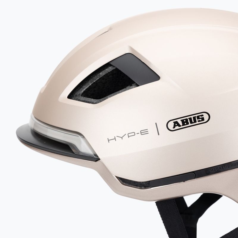 Dviračių šalmas su posūkio signalais ABUS Hyp-E champagne gold 7