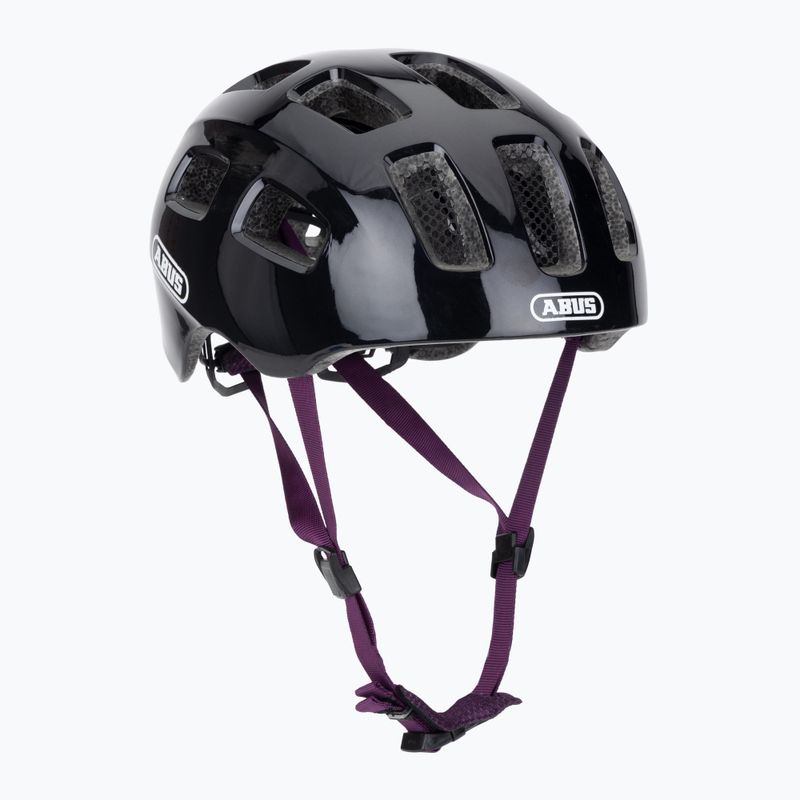 Vaikiškas dviračio šalmas ABUS Youn-I 2.0 black violet