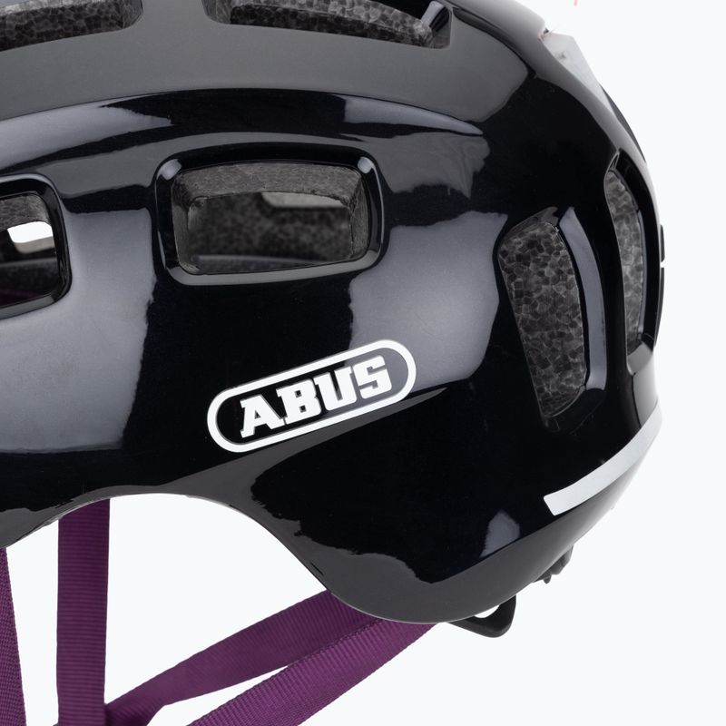 Vaikiškas dviračio šalmas ABUS Youn-I 2.0 black violet 8