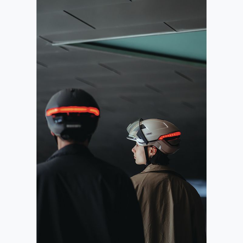 Dviračių šalmas su posūkio signalais ABUS Hyp-E champagne gold 8