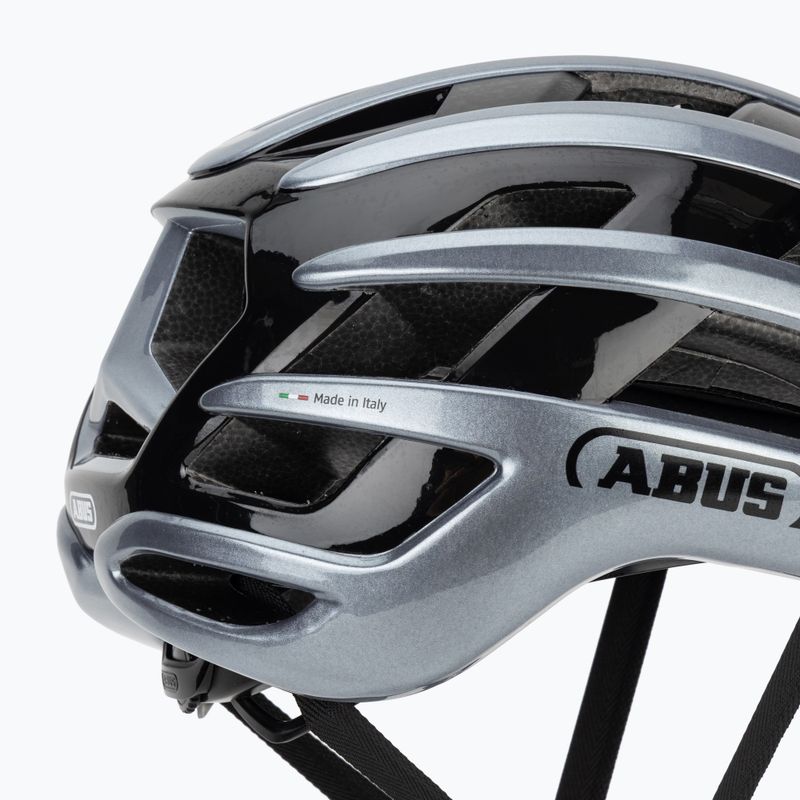Dviračio šalmas ABUS Airbreaker 2.0 graphite silver 7