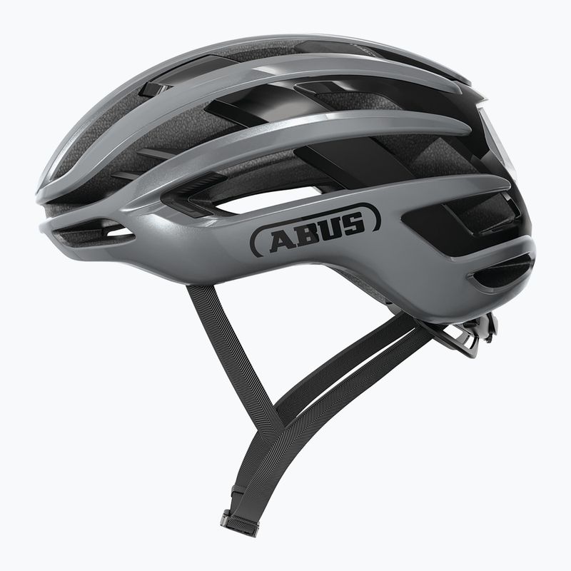 Dviračio šalmas ABUS Airbreaker 2.0 graphite silver 2