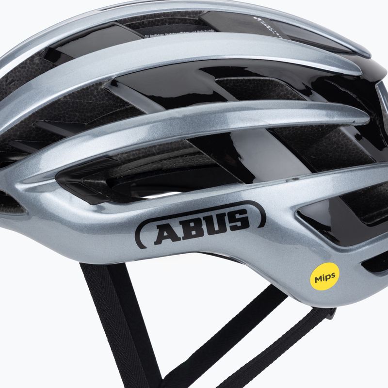 Dviračio šalmas ABUS Airbreaker 2.0 Mips graphite silver 7
