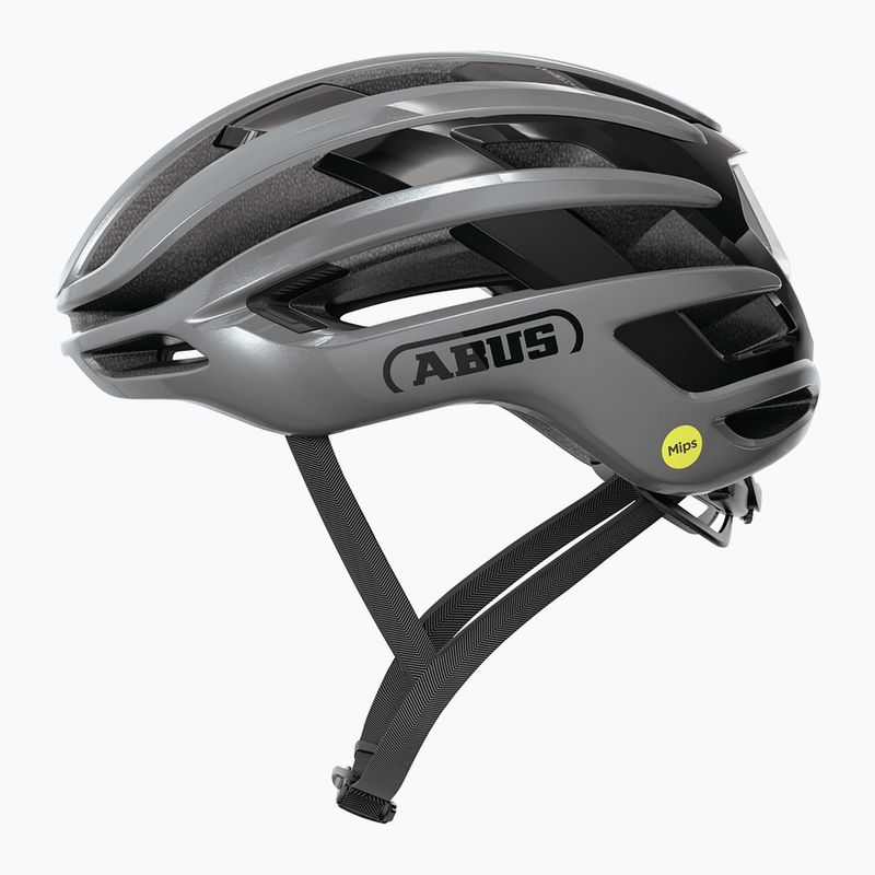 Dviračio šalmas ABUS Airbreaker 2.0 Mips graphite silver 2