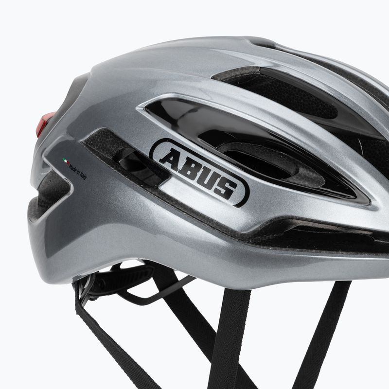 Dviračio šalmas ABUS Taipan LED graphite silver 8