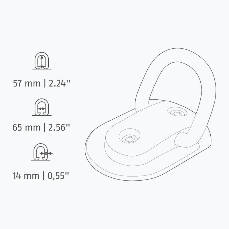 Dviračio spynos inkaras ABUS WBA75 Granite B/SB black 2