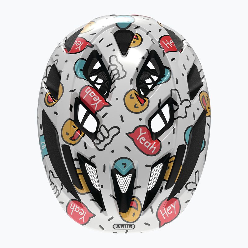 Vaikiška dviratininko šalmas ABUS Smooty 2.0 white smiley 4