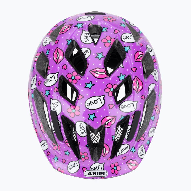 Vaikiškas dviratininko šalmas ABUS Smooty 2.0 purple kisses 6